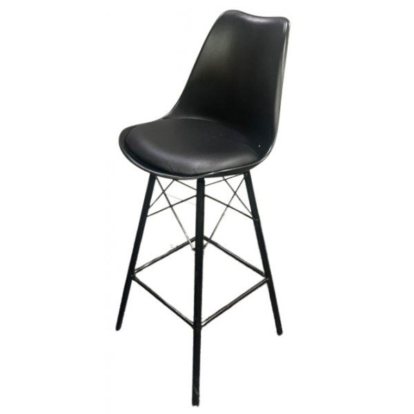 Bar Stools with Cross-Brace Footrest Frame