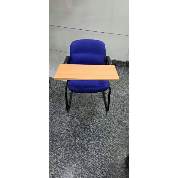 Blue Comfortable Seat with Writing Pad Student Desk Chair