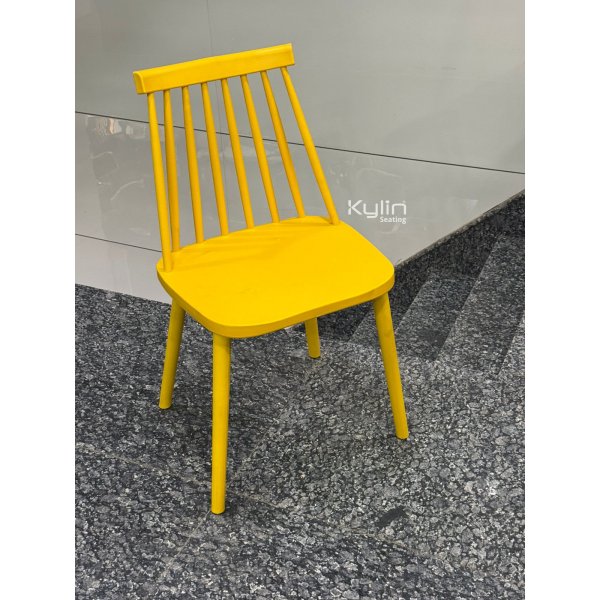 Cafe Plastic Chair with Same Color Leg