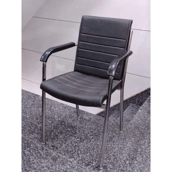 Buy Chopper Office Visitor Guest Chair in Black Colour