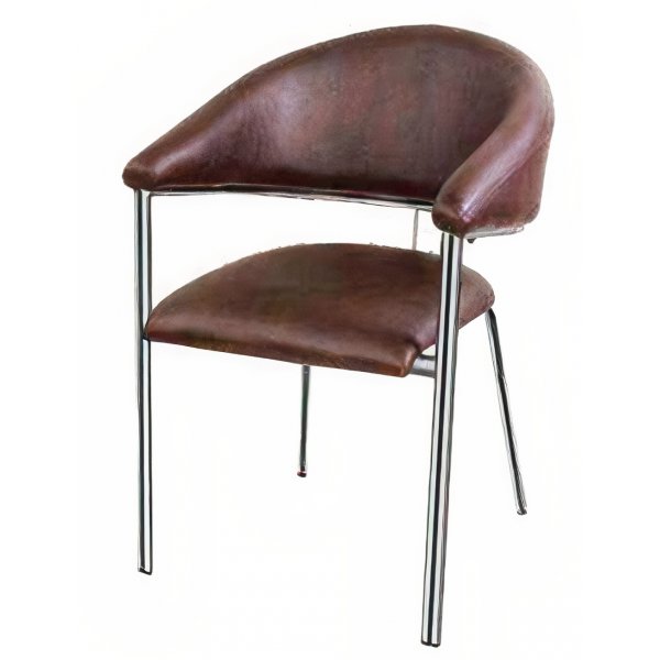 Cushion Seat Restaurant Chair in Brown