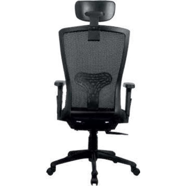 Designer Looking Office Mesh Chair in Black
