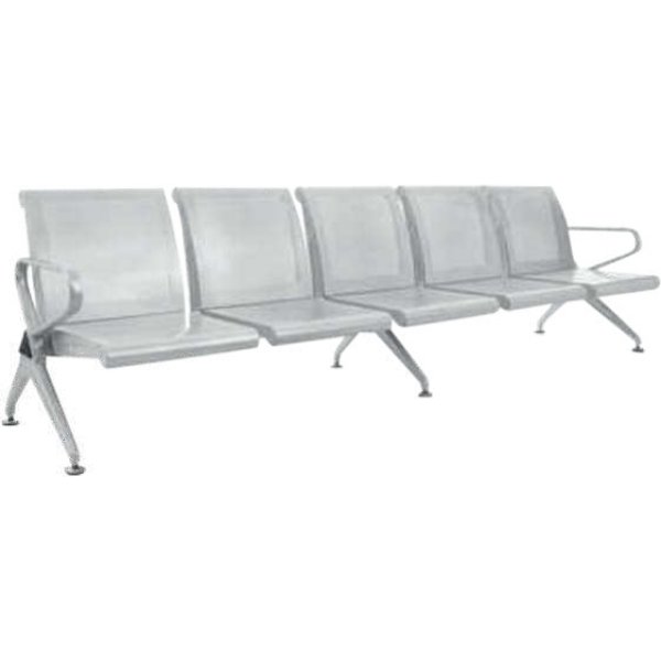 Five Seater Waiting Chair - 5 Seater MS Silver Waiting Chair