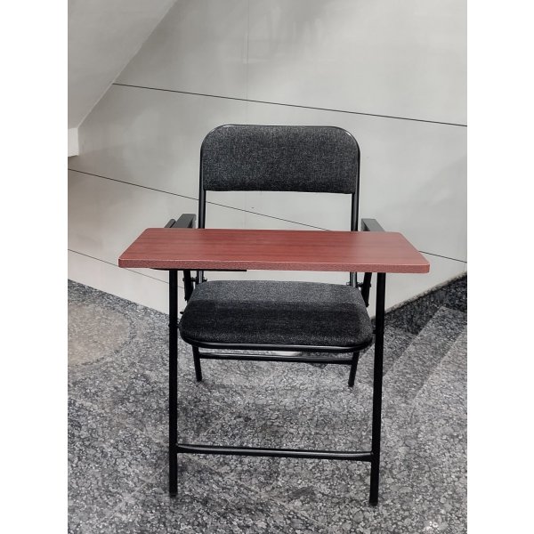 Full Writing Pad Chair in Black