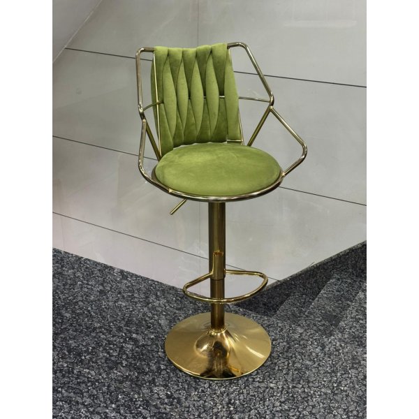 Luxury Bar Stool with Round Cushion Seat