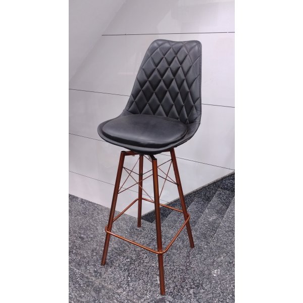 Buy Modern Bar Stools Midas Barstool in Black Finish by Kylin