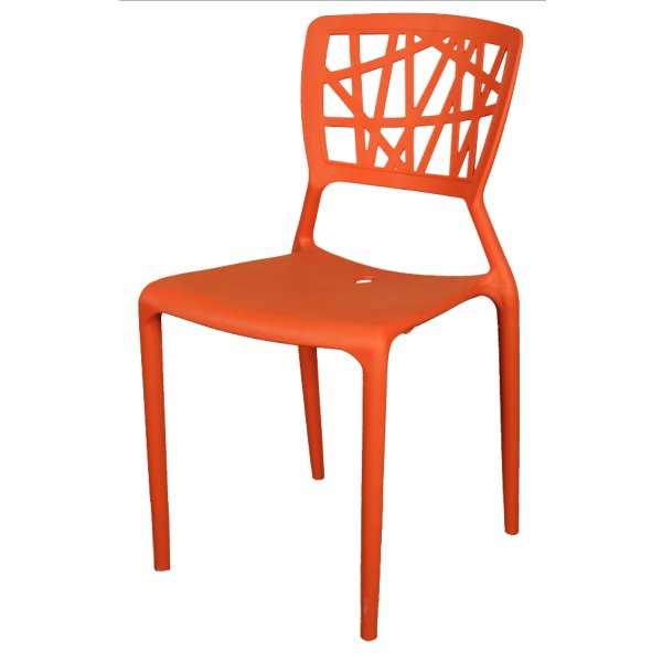 Modern Restaurant Plastic Chair with Designer Backrest
