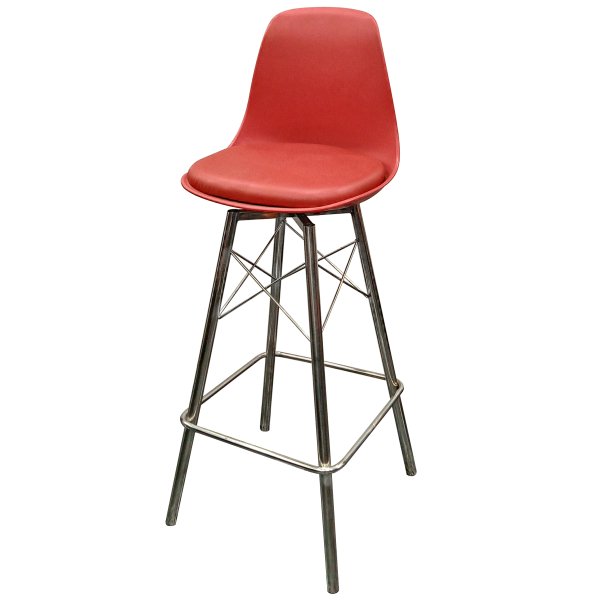Plastic Bar Stool/ Chair with Cushion Seat