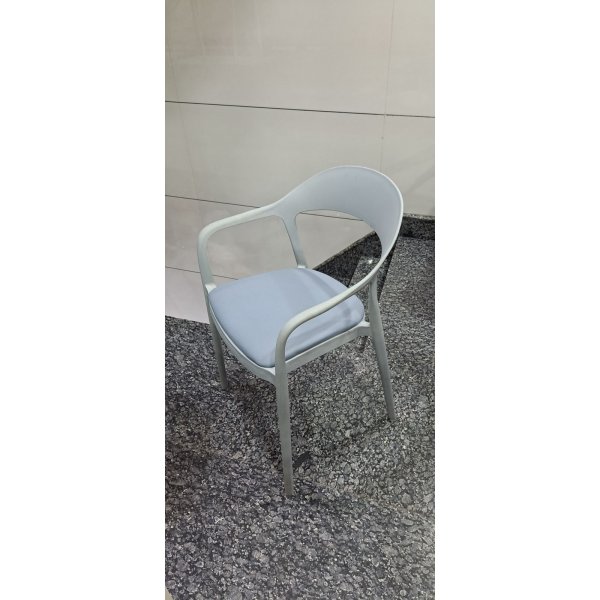 Plastic Chair + Cushion Seat Restaurant Chair