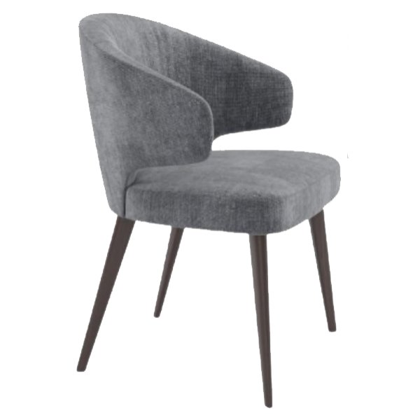 Restaurant Chair with Wooden Structure and PU Paint