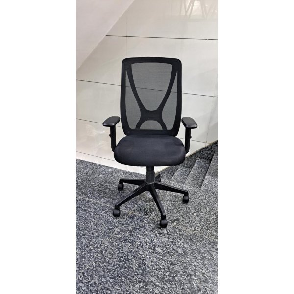 Revolving Mesh Chair Black - Mid-Back Net Chair
