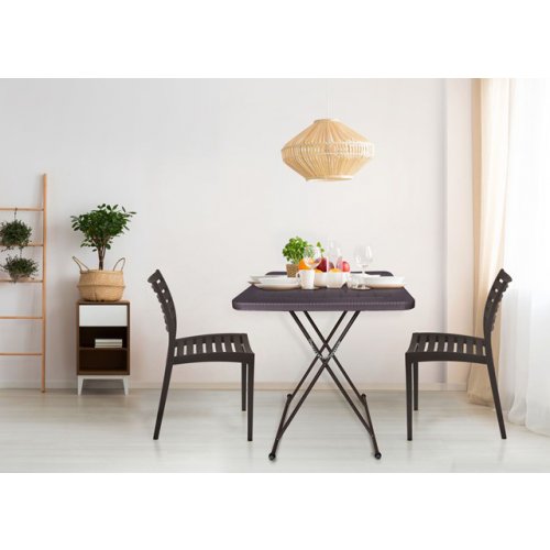 Buy Supreme OMEGA Chair in Brown Armless Plastic Chair