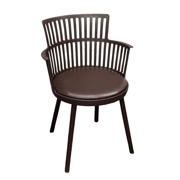 Vertical Bars with Cushion Seat Cafe Chair